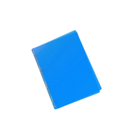 Pořadač A5 4 kroužek průhledný, 2,5 cm hřbet, modrý 2-244