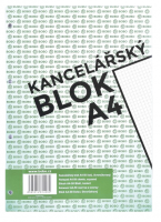 Kancelářský blok A4 - čtverečkovaný - 14030