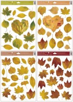 Okenní fólie - přírodní podzimní listy - 30 x 42 cm - 6849