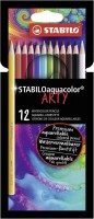 Sada akvarelových pastelek STABILOaquacolor ARTY - 12 ks - 1612-1-20