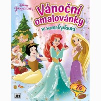 Vánoční omalovánky se samolepkami - Princezny - 3376-7
