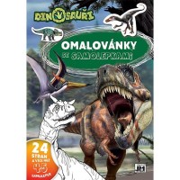 Omalovánky A4 se samolepkami - Dinosauři - 3165-7