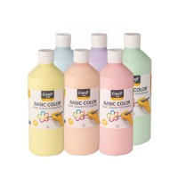 Temperové barvy Creall Basic - 6 x 500 ml - mix pastelových barev - E30091