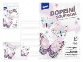 Dopisní papír barevný LUX 5+10 - Motýlci - 5550336