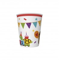 Papírový kelímek - Cute Party Animals - 0,25 l - 8 ks - KD01_OG_036901