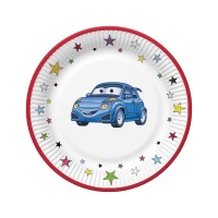 Papírové talíře malé - Cartoon Cars - 18 cm - 8 ks - TD01_OG_037101
