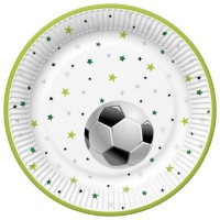 Papírový talíř velký - Football with Stars - 23 cm - 8 ks - TD02_OG_037201