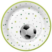 Papírové talíře velké - Football with Stars - 23 cm - 8 ks - TD02_OG_037201
