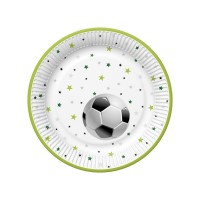 Papírové talíře malé - Football with Stars - 18 cm - 8 ks - TD01_OG_037201