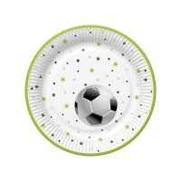 Papírový talíř malý - Football with Stars - 18 cm - 8 ks - TD01_OG_037201