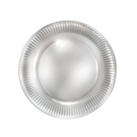 Papírový talíř malý - stříbrný - 18 cm - 8 ks - TM01_OG_005500