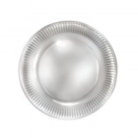 Papírové talíře malé - stříbrné - 18 cm - 8 ks - TM01_OG_005500