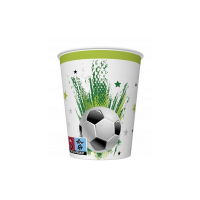 Papírové kelímky - Football with Stars - 250 ml - 8 ks - KD01_OG_037201
