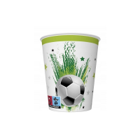 Papírový kelímek - Football with Stars - 0,25 l - 8 ks - KD01_OG_037201