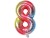 Balónek fóliový 80 cm - číslice 8 - duhový - 24227