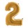Fóliový balónek 102 cm - číslice 2 - zlatý - WGOLD 2