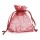 Dárkový sáček organza 12 x 17 cm - bordó - 9648