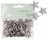 Vánoční dekorace - hvězdičky s glitry - stříbrné - 1977