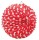 Lampion červený s puntíky - 23 cm