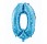 Balónek fóliový 64 cm - číslice 0 - modrý s potiskem - 412060