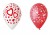 Balónky nafukovací - potisk srdce - 5 ks - P5GS110