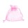 Dárkový sáček organza 9 x 12 cm - sv. růžová - 249633