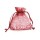 Dárkový sáček organza 9 x 12 cm - bordó - 9629