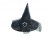 Čarodějnický klobouk - černý s pavučinou - 1042270