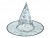 Čarodějnický klobouk - černo-stříbrný - 1042272