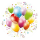 Papírový talíř velký - Birthday Balloons - 23 cm - 8 ks - TD02 OG 010001
